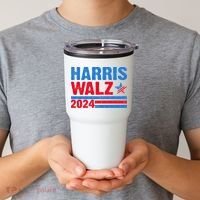 Distressed Vote Kamala Harris Tim Walz 2024 Election Tumbler thumb 2
