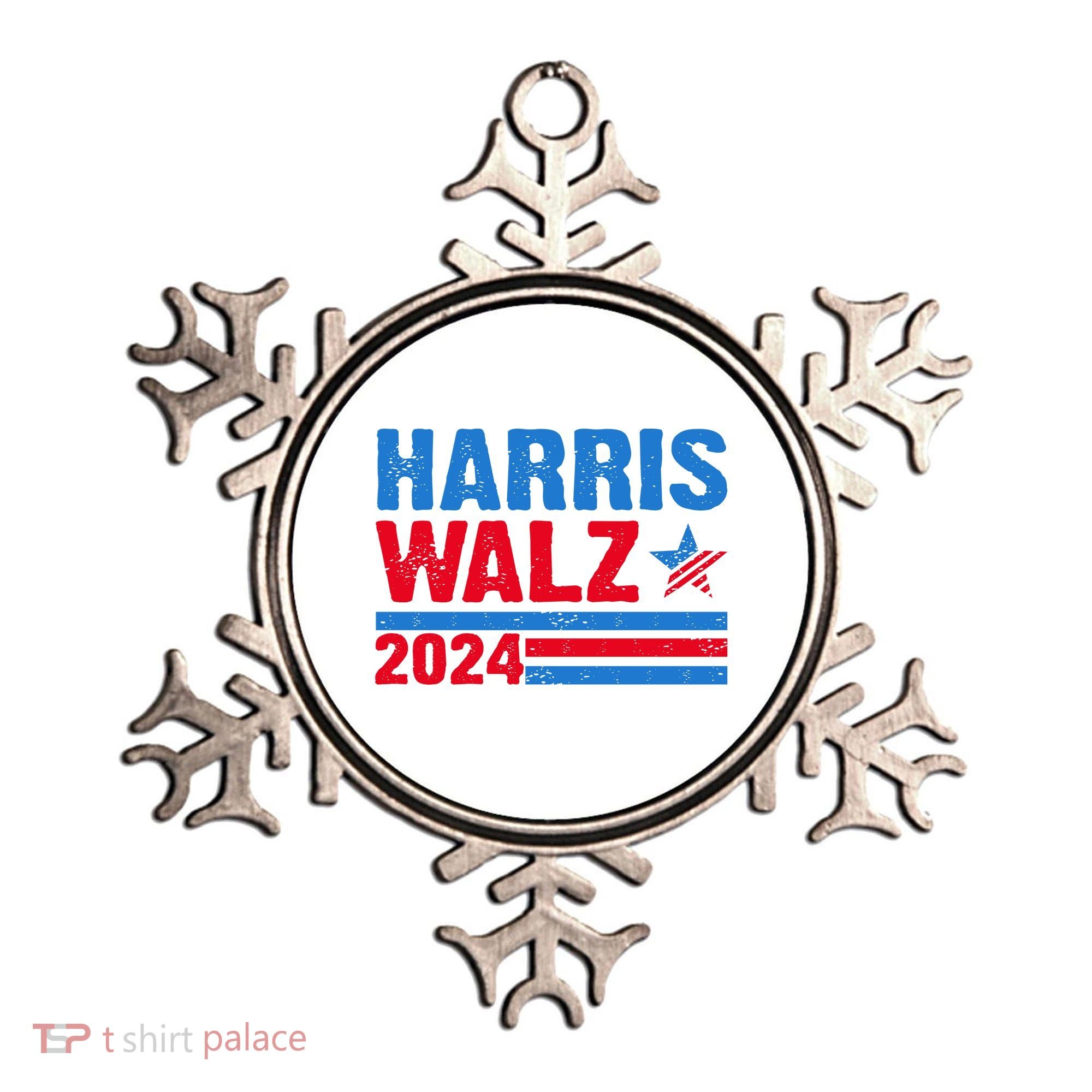 Distressed Vote Kamala Harris Tim Walz 2024 Election Ornament