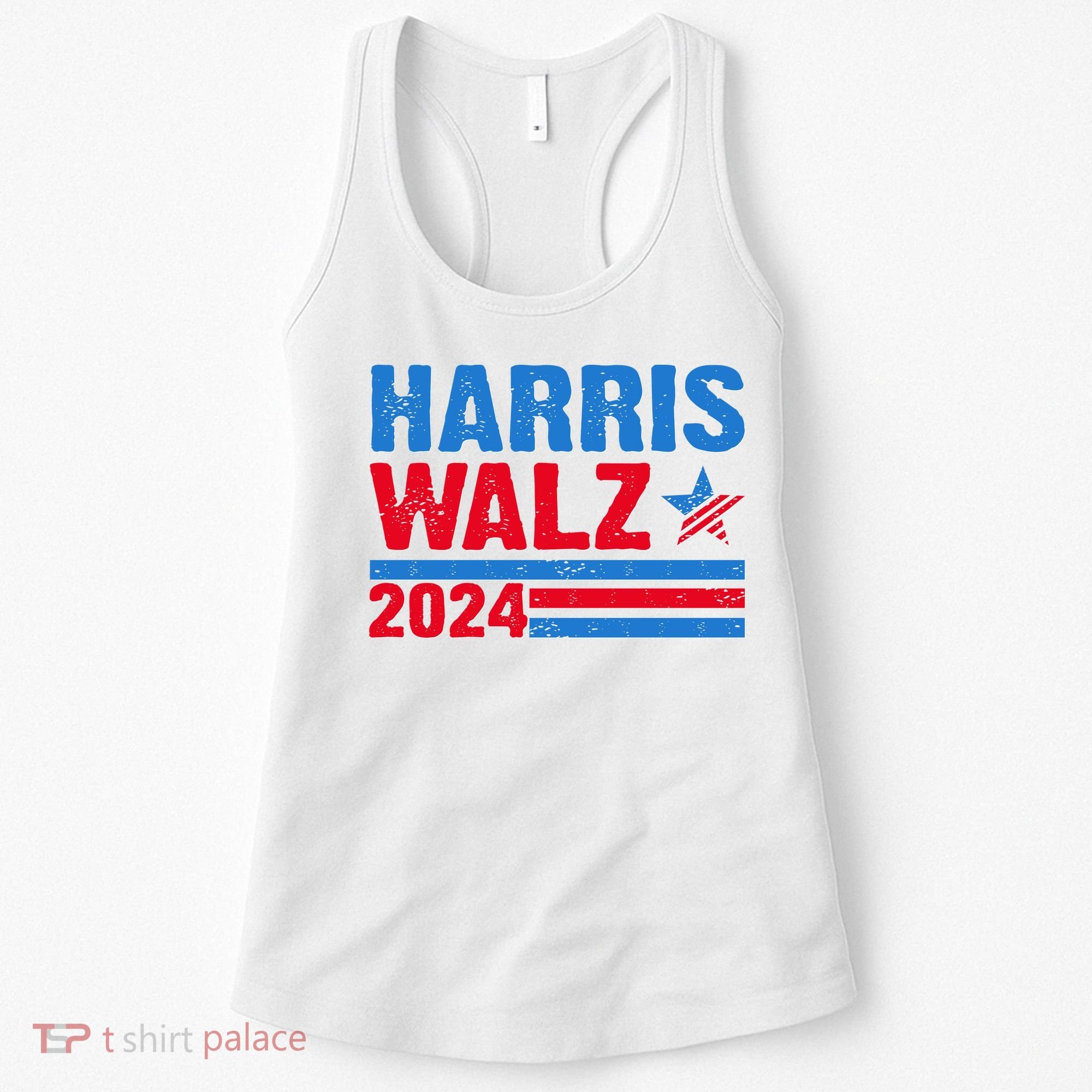 Distressed Vote Kamala Harris Tim Walz 2024 Election Women's Tank Top