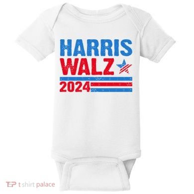 Distressed Vote Kamala Harris Tim Walz 2024 Election Baby Bodysuit