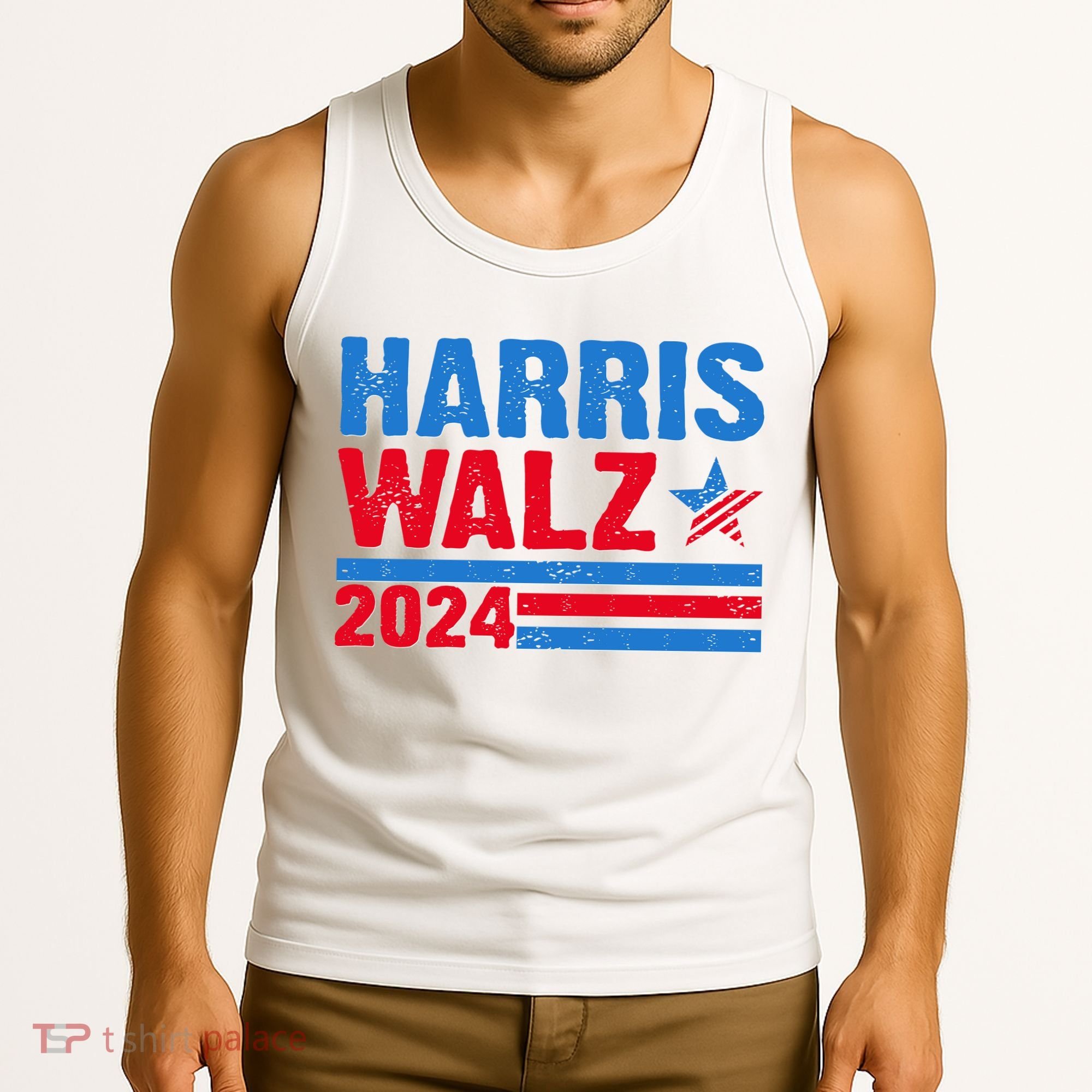 Distressed Vote Kamala Harris Tim Walz 2024 Election Tank Top