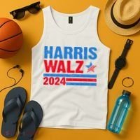 Distressed Vote Kamala Harris Tim Walz 2024 Election Tank Top thumb 4