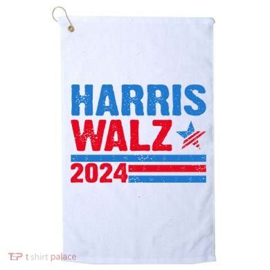 Distressed Vote Kamala Harris Tim Walz 2024 Election Golf Towel