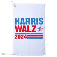 Distressed Vote Kamala Harris Tim Walz 2024 Election Golf Towel thumb 0
