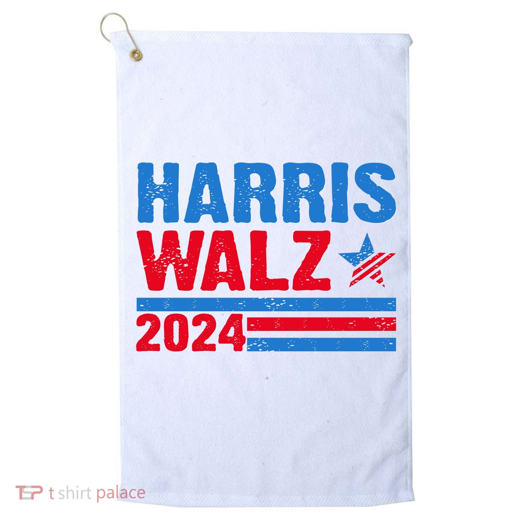 Distressed Vote Kamala Harris Tim Walz 2024 Election Golf Towel