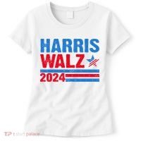 Distressed Vote Kamala Harris Tim Walz 2024 Election Women's T-Shirt thumb 0