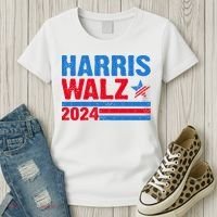 Distressed Vote Kamala Harris Tim Walz 2024 Election Women's T-Shirt thumb 3
