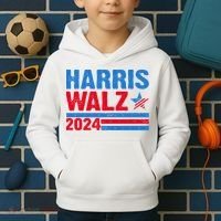 Distressed Vote Kamala Harris Tim Walz 2024 Election Kids Hoodie thumb 2