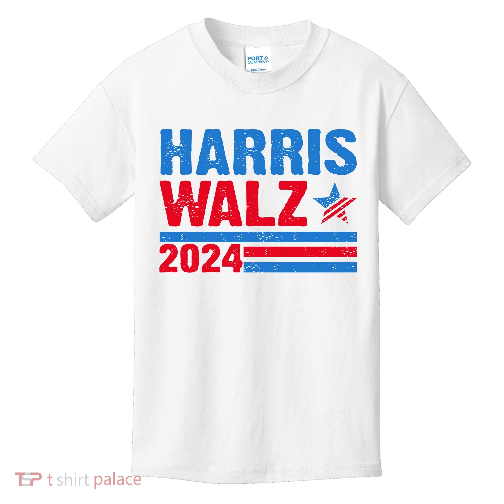 Distressed Vote Kamala Harris Tim Walz 2024 Election Kids T-Shirt