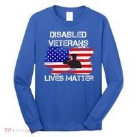 Disabled Veteran Lives Matter American Us Flag Military Long Sleeve Shirt thumb 0