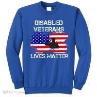 Disabled Veteran Lives Matter American Us Flag Military Sweatshirt thumb 0