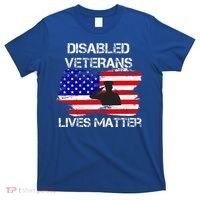 Disabled Veteran Lives Matter American Us Flag Military T-Shirt thumb 0