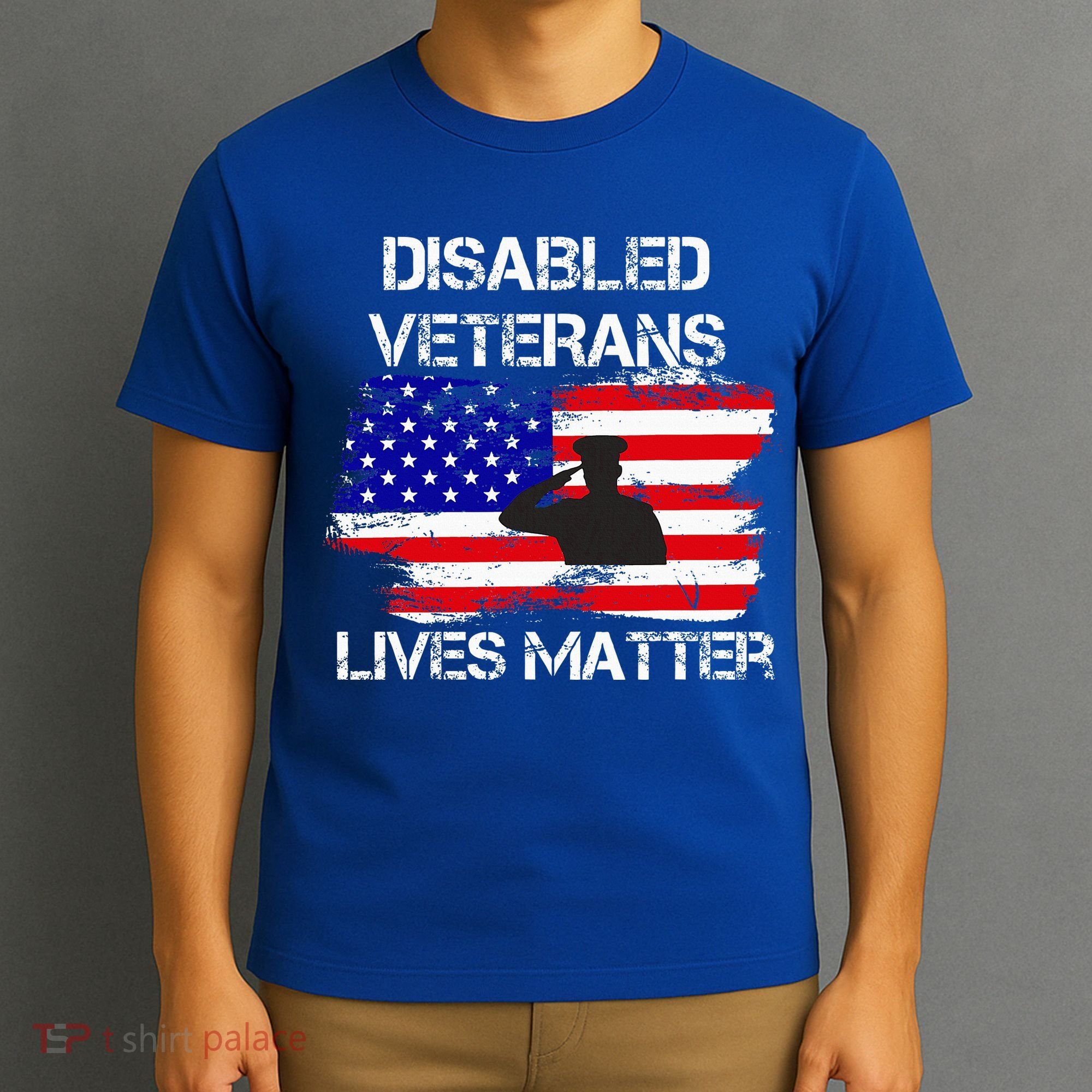 Disabled Veteran Lives Matter American Us Flag Military T-Shirt