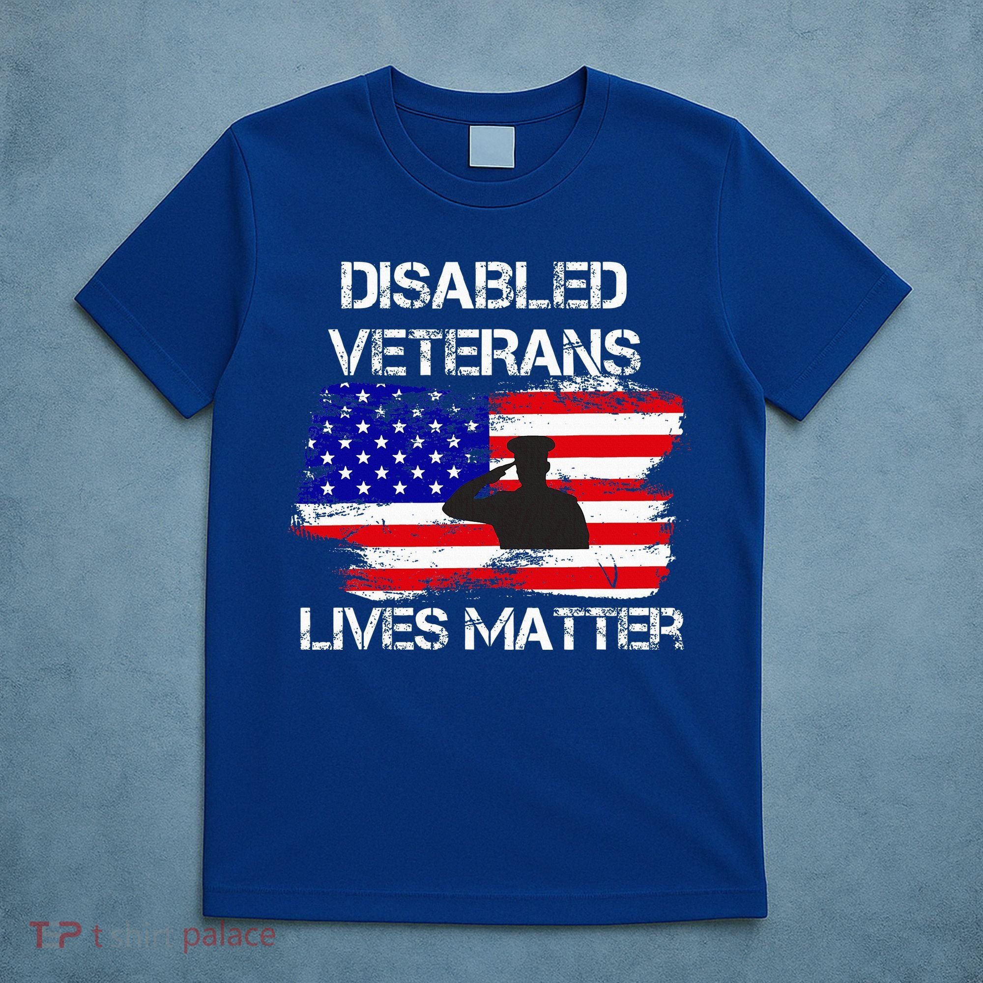 Disabled Veteran Lives Matter American Us Flag Military T-Shirt