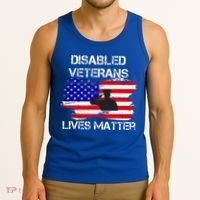 Disabled Veteran Lives Matter American Us Flag Military Tank Top thumb 3