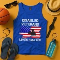 Disabled Veteran Lives Matter American Us Flag Military Tank Top thumb 4