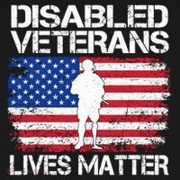 Disabled Veteran Lives Matter Flag American Us Vet Military Ornament thumb 1