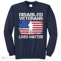 Disabled Veteran Lives Matter Flag American Us Vet Military Sweatshirt thumb 0
