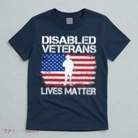 Disabled Veteran Lives Matter Flag American Us Vet Military T-Shirt thumb 5