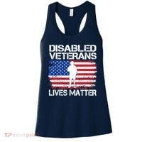 Disabled Veteran Lives Matter Flag American Us Vet Military Women's Tank Top thumb 0