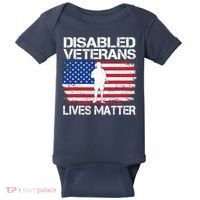 Disabled Veteran Lives Matter Flag American Us Vet Military Baby Bodysuit thumb 0