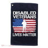 Disabled Veteran Lives Matter Flag American Us Vet Military Golf Towel thumb 0
