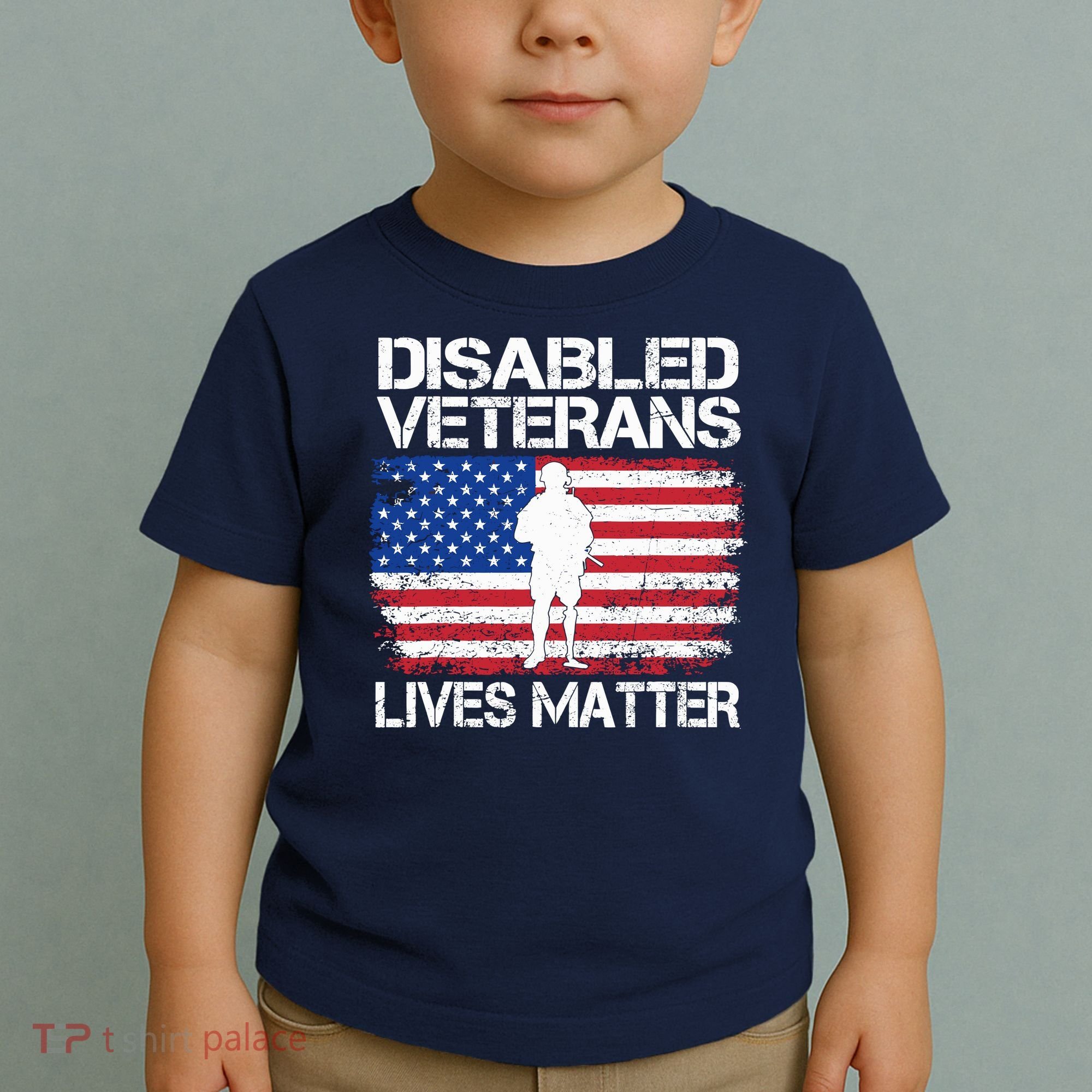 Disabled Veteran Lives Matter Flag American Us Vet Military Toddler T-Shirt