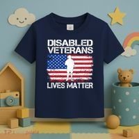 Disabled Veteran Lives Matter Flag American Us Vet Military Toddler T-Shirt thumb 3