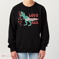 Dinosaur Valentine Love Asaurus Rex Gift For boy Valentine Day Women's Sweatshirt thumb 0