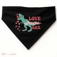 Dinosaur Valentine Love Asaurus Rex Gift For boy Valentine Day USA-Made Doggie Bandana thumb 0