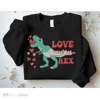 Dinosaur Valentine Love Asaurus Rex Gift For boy Valentine Day Sweatshirt thumb 2