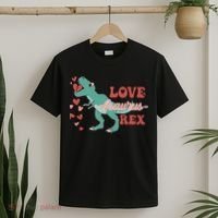 Dinosaur Valentine Love Asaurus Rex Gift For boy Valentine Day T-Shirt thumb 2