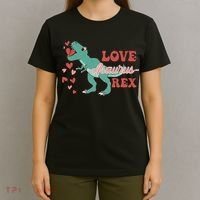 Dinosaur Valentine Love Asaurus Rex Gift For boy Valentine Day T-Shirt thumb 4