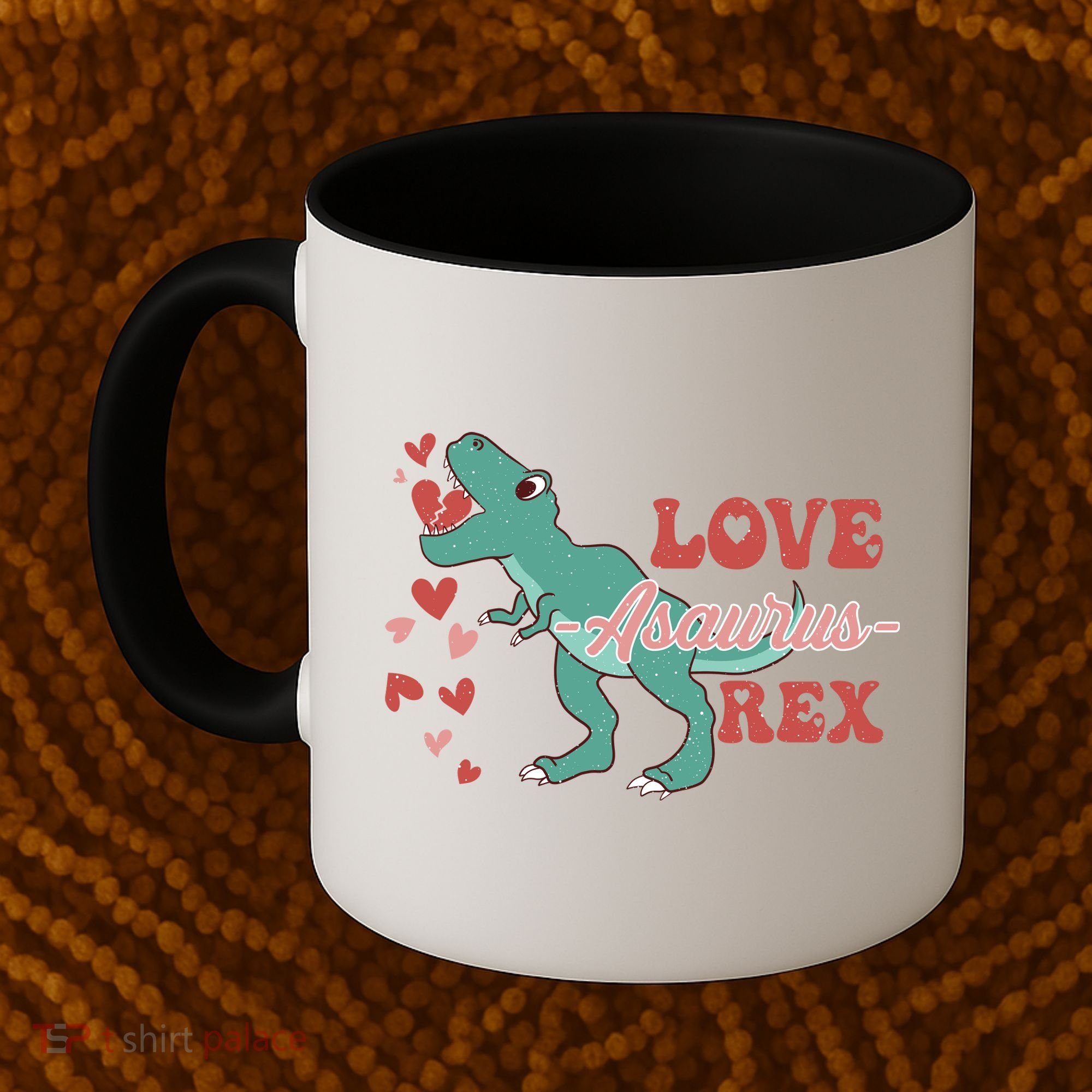 Dinosaur Valentine Love Asaurus Rex Gift For boy Valentine Day Coffee Mug