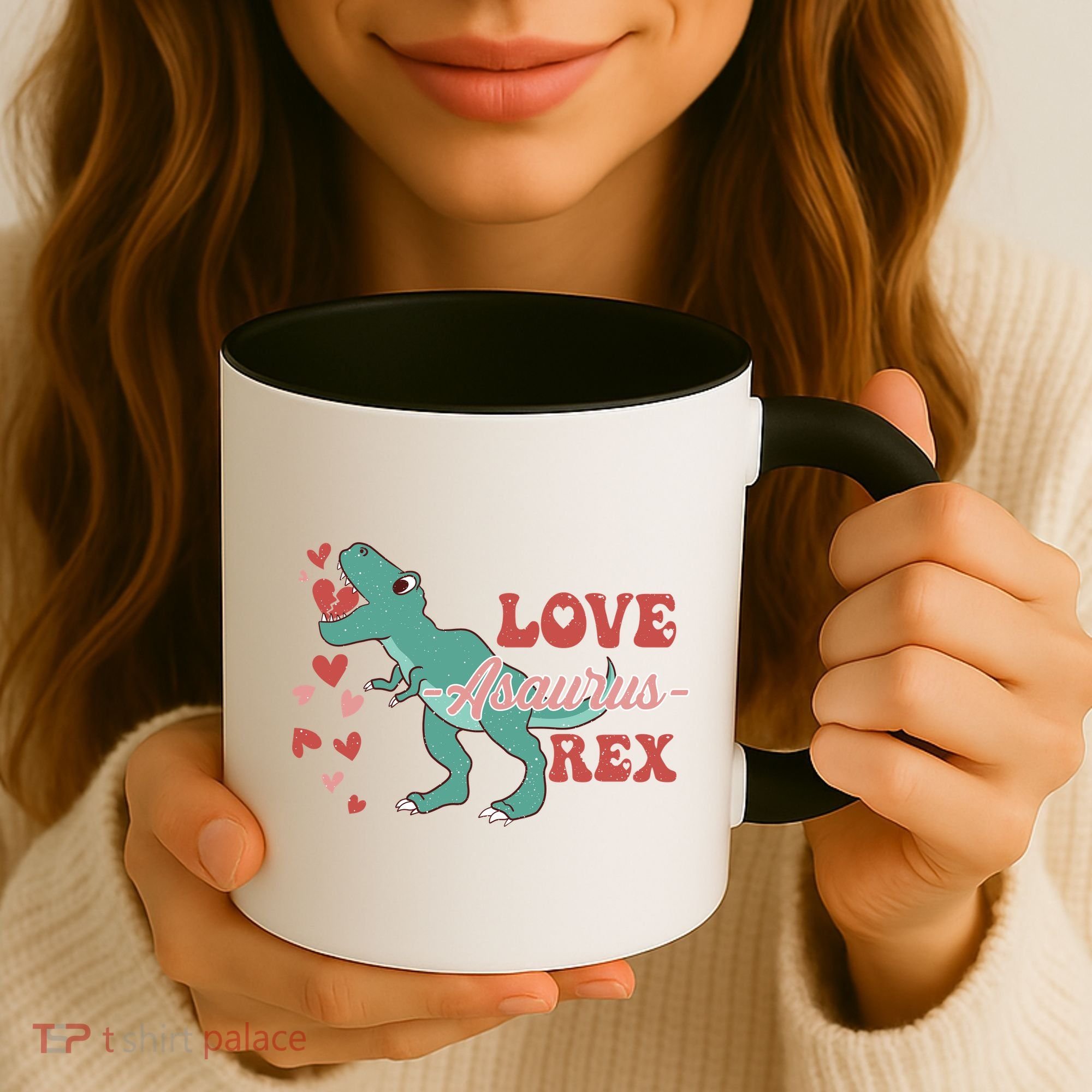 Dinosaur Valentine Love Asaurus Rex Gift For boy Valentine Day Coffee Mug