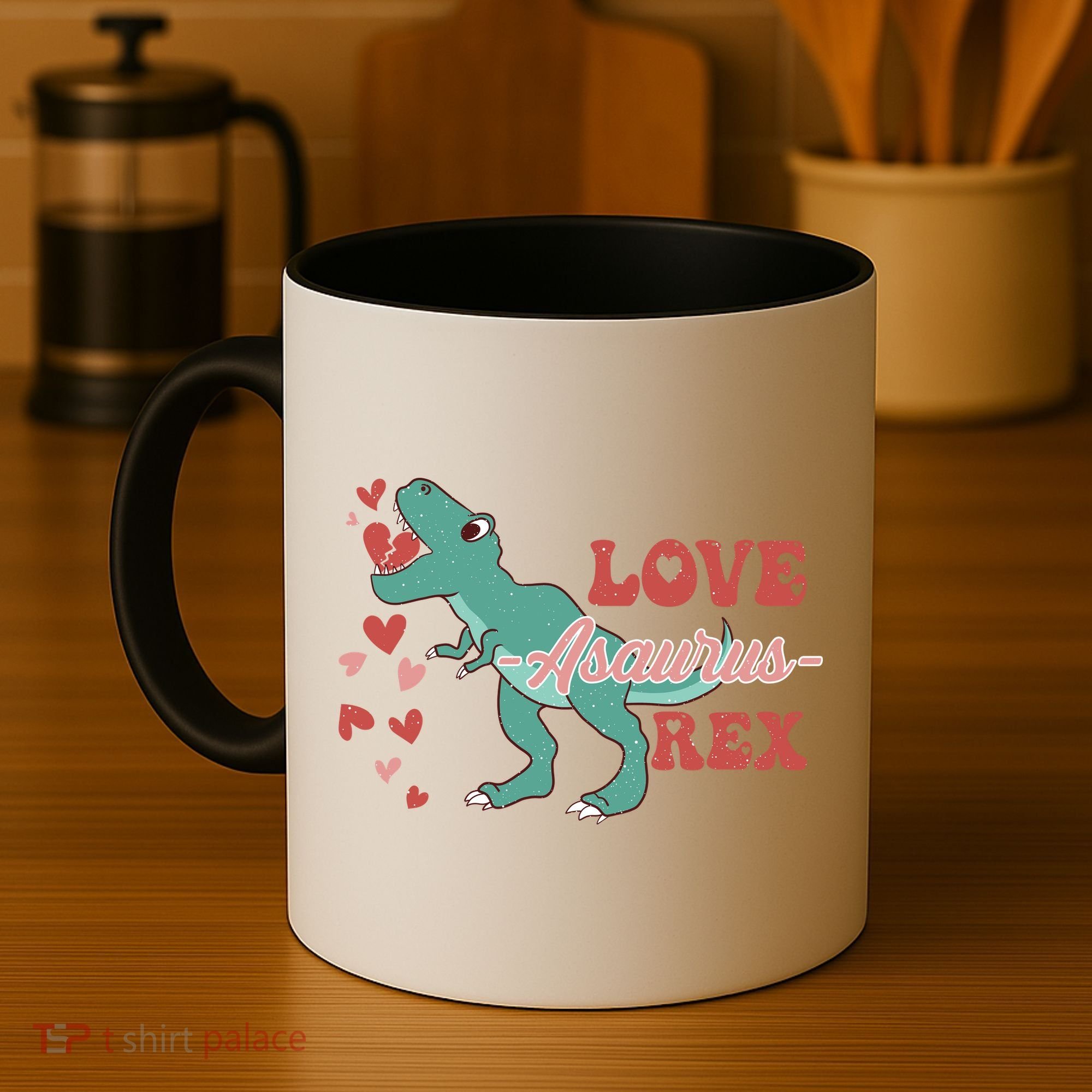 Dinosaur Valentine Love Asaurus Rex Gift For boy Valentine Day Coffee Mug