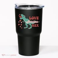 Dinosaur Valentine Love Asaurus Rex Gift For boy Valentine Day Tumbler thumb 0