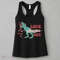 Dinosaur Valentine Love Asaurus Rex Gift For boy Valentine Day Women's Tank Top thumb 3