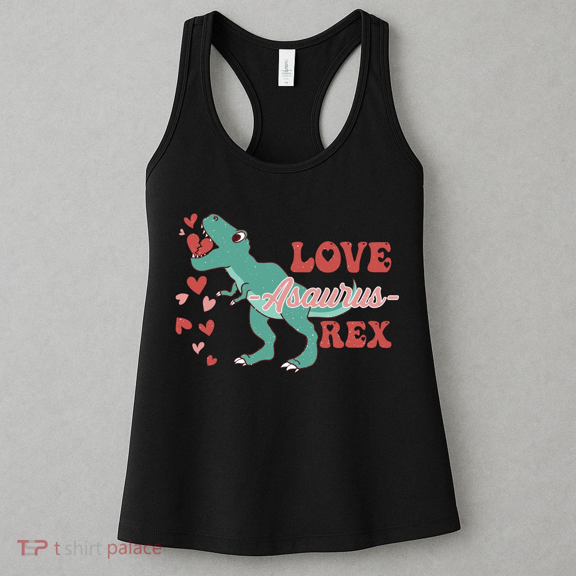 Dinosaur Valentine Love Asaurus Rex Gift For boy Valentine Day Women's Tank Top