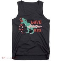 Dinosaur Valentine Love Asaurus Rex Gift For boy Valentine Day Tank Top thumb 0