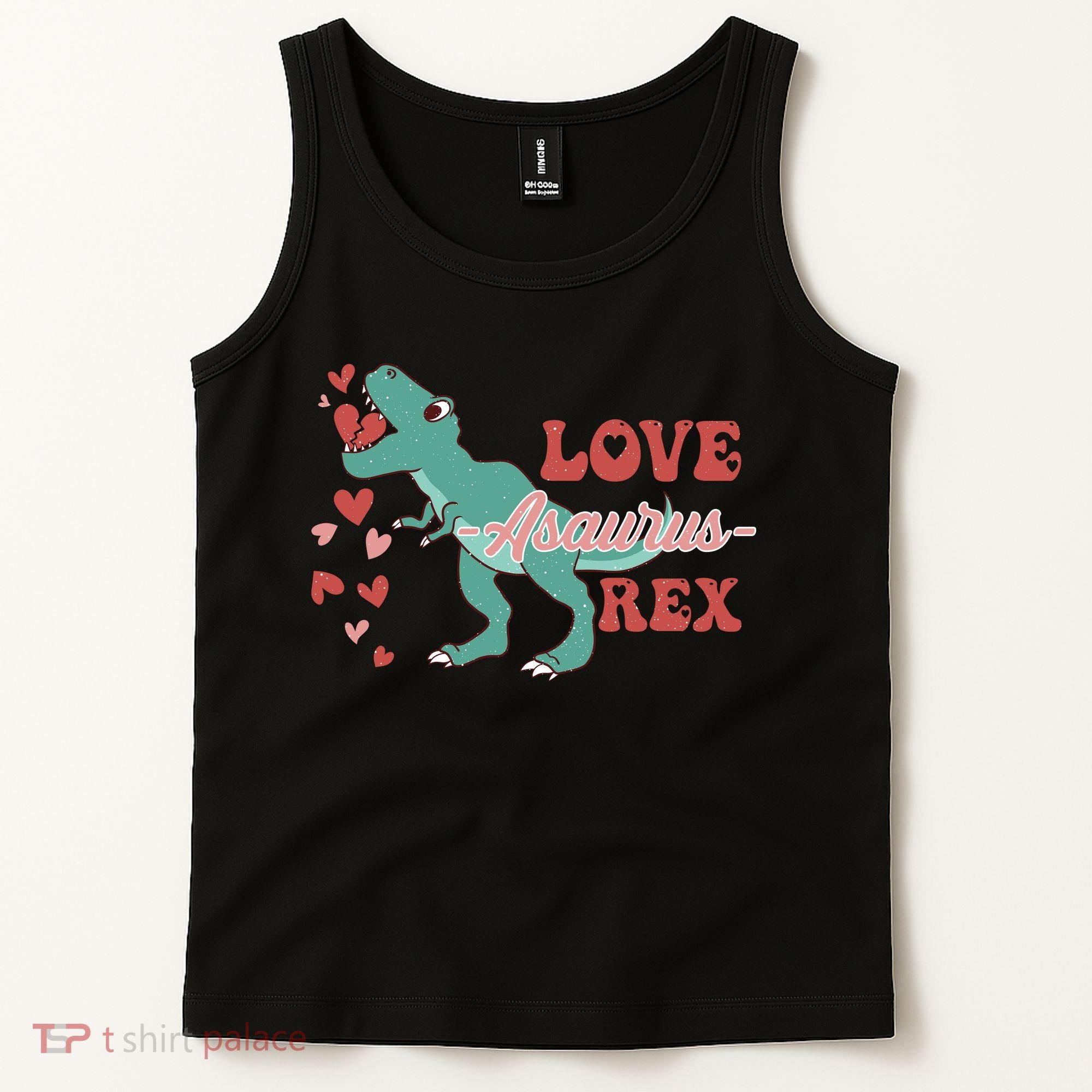 Dinosaur Valentine Love Asaurus Rex Gift For boy Valentine Day Tank Top