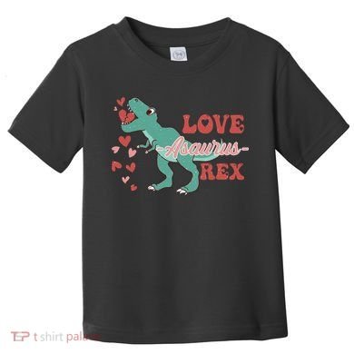 Dinosaur Valentine Love Asaurus Rex Gift For boy Valentine Day Toddler T-Shirt