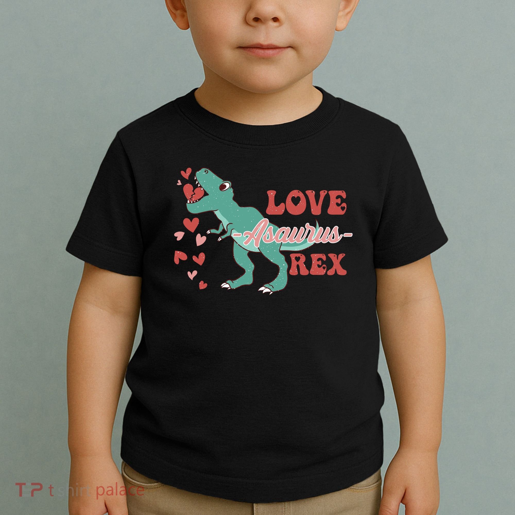 Dinosaur Valentine Love Asaurus Rex Gift For boy Valentine Day Toddler T-Shirt