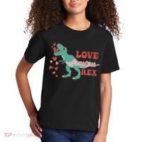 Dinosaur Valentine Love Asaurus Rex Gift For boy Valentine Day Kids T-Shirt thumb 2