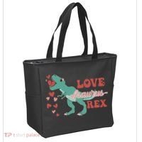 Dinosaur Valentine Love Asaurus Rex Gift For boy Valentine Day Tote Bag thumb 2