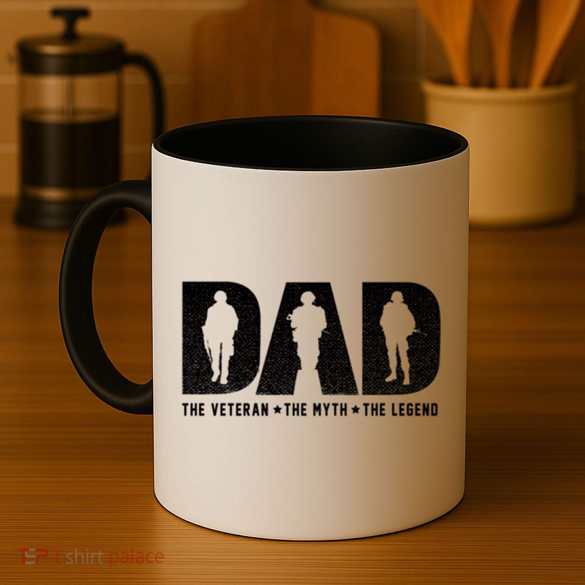 Dad Veteran Myth Legend Proud Veteran Dad Funny Gift Coffee Mug