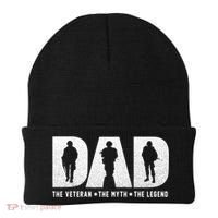 Dad Veteran Myth Legend Proud Veteran Dad Funny Gift Beanie thumb 0
