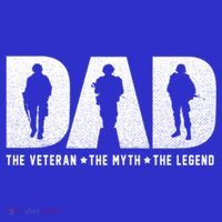 Dad Veteran Myth Legend Proud Veteran Dad Funny Gift Hoodie thumb 7