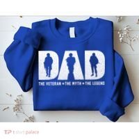 Dad Veteran Myth Legend Proud Veteran Dad Funny Gift Sweatshirt thumb 2