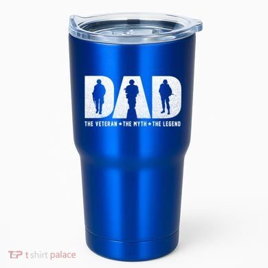 Dad Veteran Myth Legend Proud Veteran Dad Funny Gift Tumbler